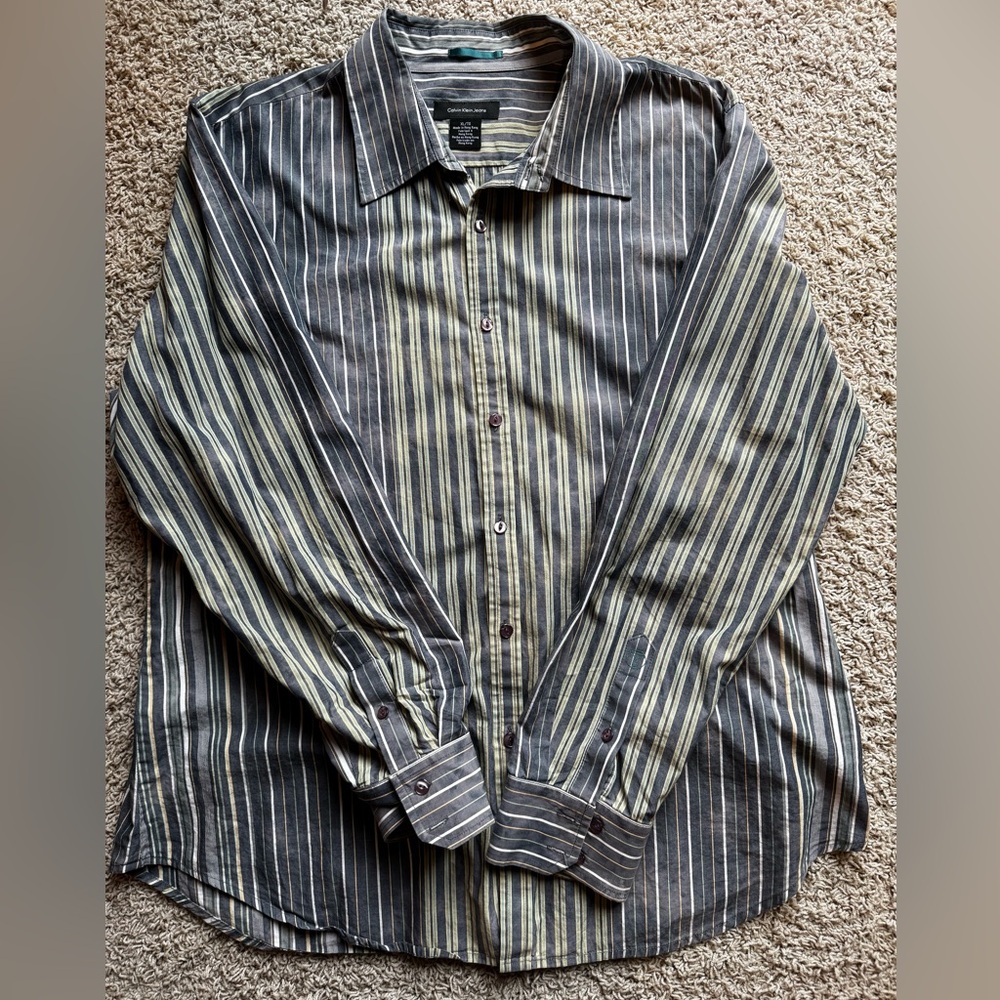 Calvin Klein multicolor striped button down